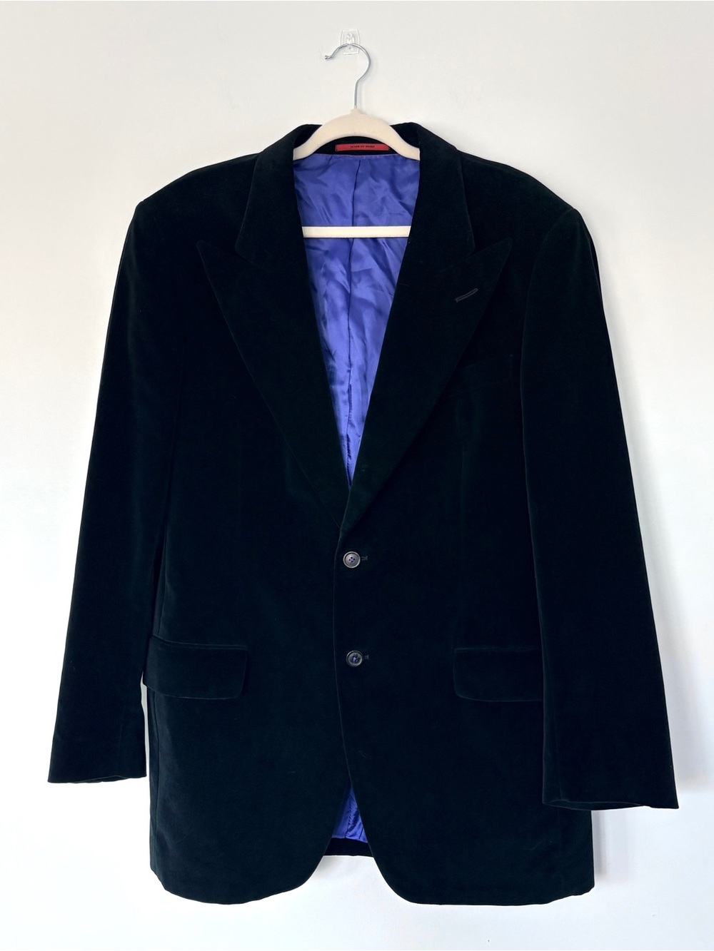 Carolina Herrera Purple Lined Black Trim Blazer Size 46